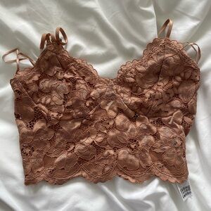 Zara Copper Lace Cami Top